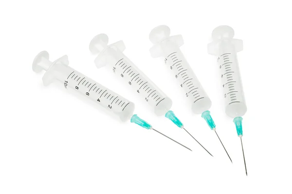 Group of syringes isolated on white — Stock Photo, Image