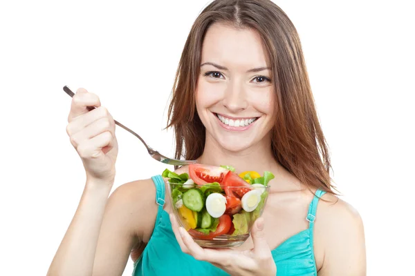 Woman holding plate of fresh vegetables Stock Picture