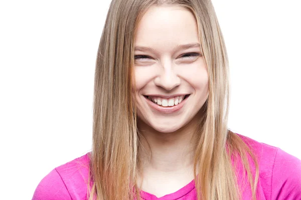 Close-up portrait of a beautiful young woman — Stock Photo, Image