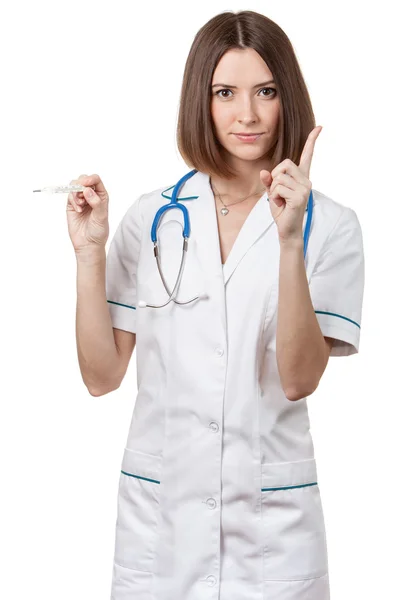 Beautiful brunette woman medical worker — Stock Photo, Image