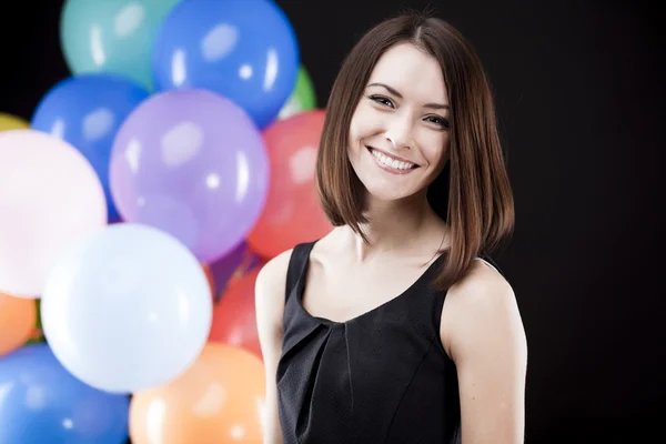 Frau im Weinglas — Stockfoto