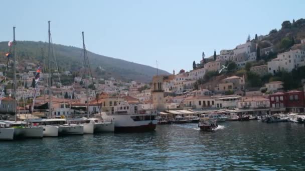 바다에서 부터 그리스의 히드라 마리나 항구 까지 — 비디오