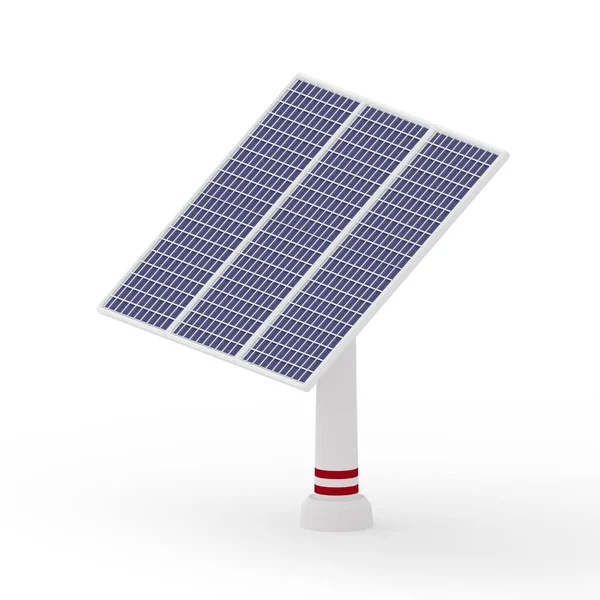 3d renderização de painéis solares isolados no fundo branco — Fotografia de Stock