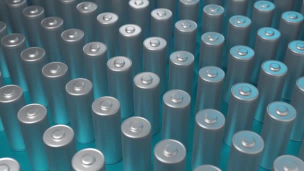 Concept de batterie au lithium - alimentation électrique de la source rechargeable - illustration 3D — Video