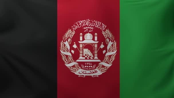 Флаг 3D анимации Махание в замедленной съемке Fill Frame - Афганистан — стоковое видео