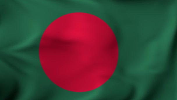 Bandera de animación 3D ondeando en cámara lenta - Bangladesh — Vídeos de Stock