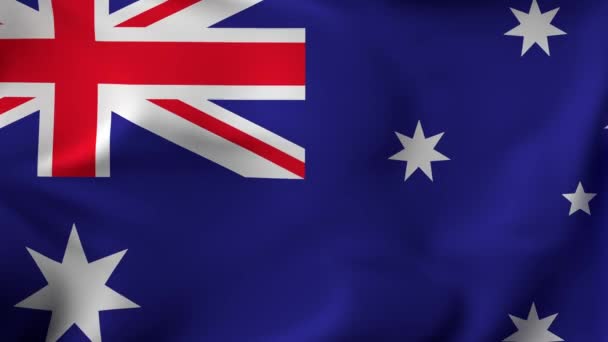 Bandera de animación 3D ondeando en cámara lenta - Australia — Vídeo de stock