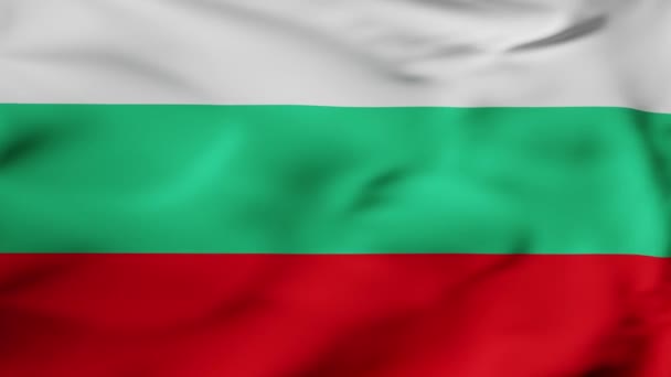 Bandera Animación Ondeando Cámara Lenta Bulgaria Imágenes Alta Calidad — Vídeo de stock