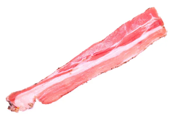 Organic Bacon Meat Isolated White Background — Stock Photo, Image