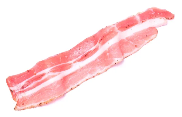 Organic Bacon Meat Isolated White Background — Stok Foto