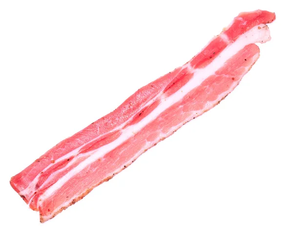 Organic Bacon Meat Isolated White Background — Fotografia de Stock
