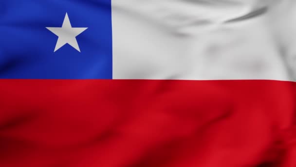 Animation Flag Waving Slow Motion Fill Frame Chile High Quality — Wideo stockowe