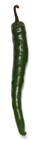 Groene Hete Chili Peper Geïsoleerd Een Witte Achtergrond Hoge Kwaliteit — Stockfoto
