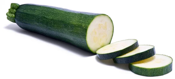 Sliced Zucchini Circles Isolated White Background Royalty Free Stock Photos