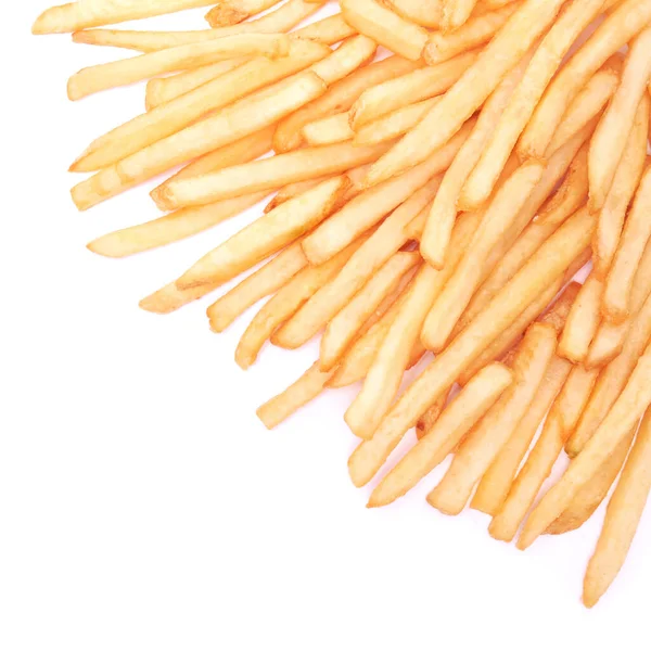 Pommes Terre Frites Isolées Sur Fond Blanc — Photo