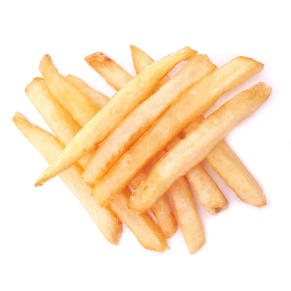 Pommes Frites Potatis Isolerad Vit Bakgrund — Stockfoto