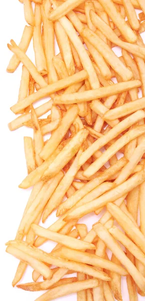 Batatas Fritas Isoladas Sobre Fundo Branco — Fotografia de Stock