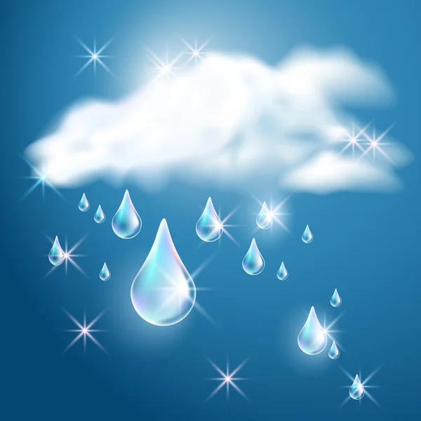 Clouds and rain — Stock Vector