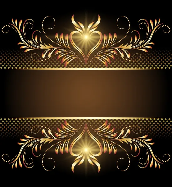与明星和金色装饰背景 — Stockový vektor