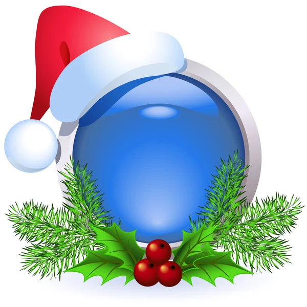 Pulsante web Natale — Vettoriale Stock