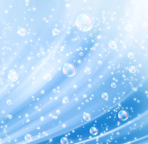Голубой фон с пузырями — стоковое фото