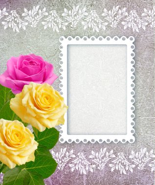Gül ve Ajur çerçeve