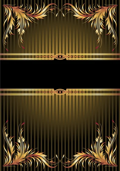 Background with golden ornament — Stock Vector