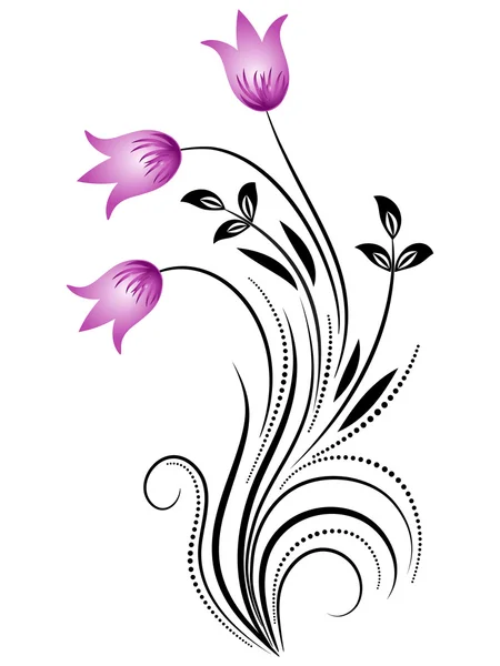 Decorative floral ornament — Stock Vector