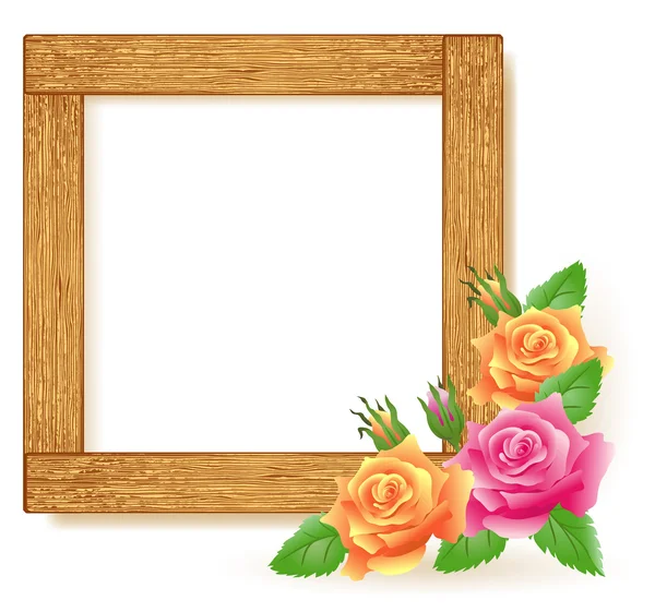 Design wooden photo frames — Stock Vector