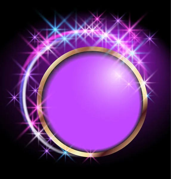 Stars and round frame — Stock Vector