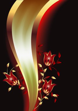 arka çiçekli dalga geçmiş