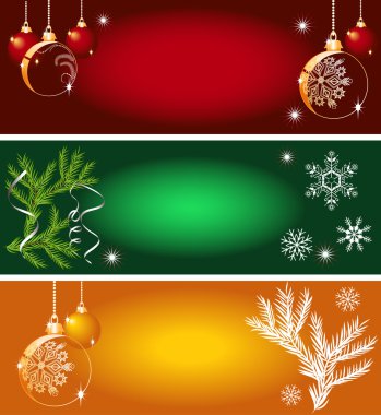 set vektör Noel arka planlar