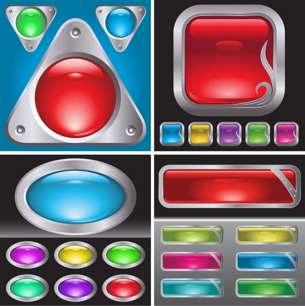 Set of buttons — Stock Vector