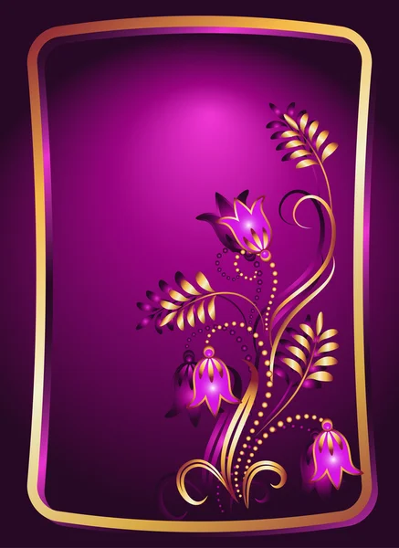 Fond floral violet abstrait — Image vectorielle