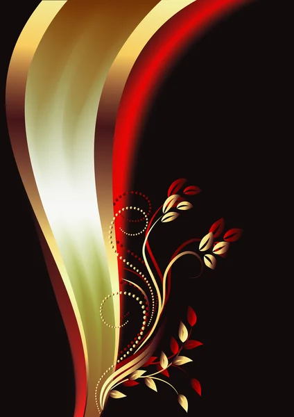 Abstract floral Golf achtergrond — Stockvector