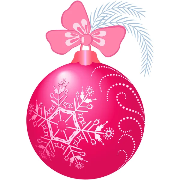 Boule de Noël rose brillant — Image vectorielle