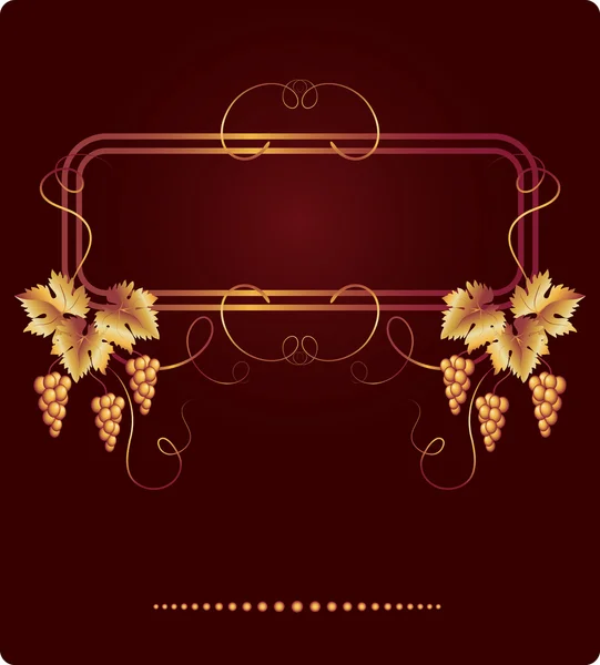 Ornement de raisins de vigne — Image vectorielle