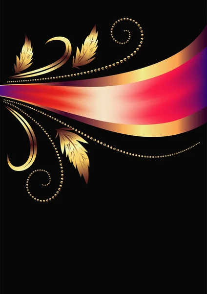 Abstract floral wave background — Stock Vector