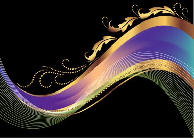 arka çiçekli dalga geçmiş