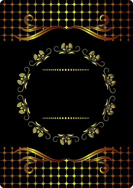 Fundo com ornamento dourado — Vetor de Stock