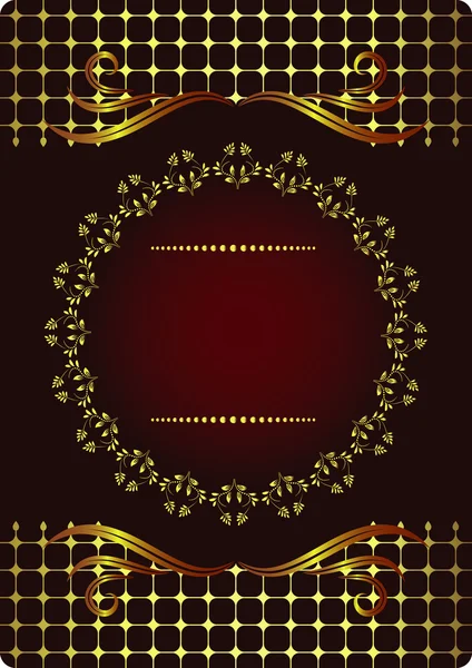 Background with golden ornament — Stock Vector