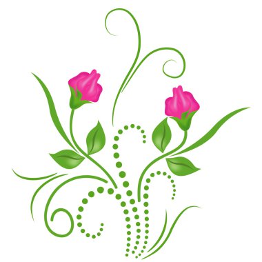 Dekoratif çiçek süsü.