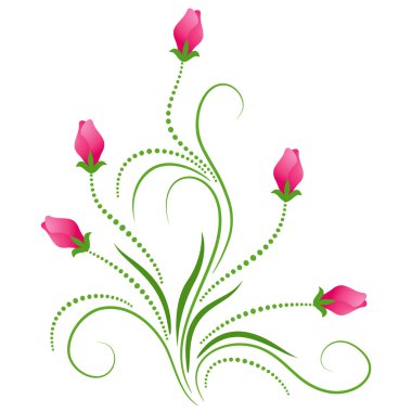 Dekoratif çiçek süsü.