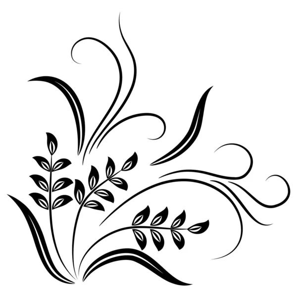 Adorno floral decorativo — Vector de stock