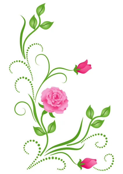 Ornamento floral decorativo — Vetor de Stock