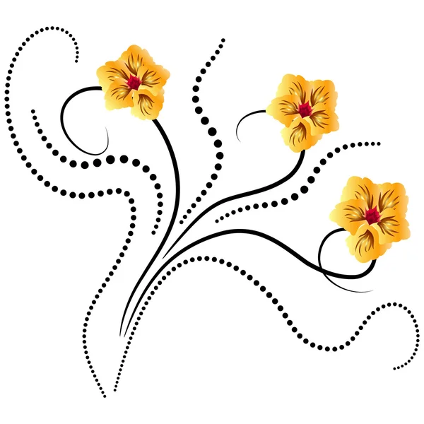 Ornement floral décoratif — Image vectorielle