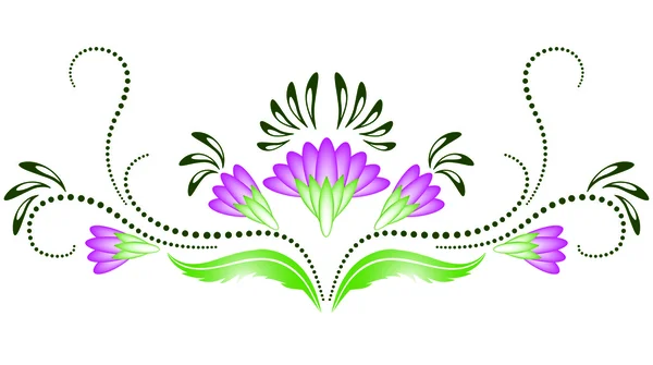 Adorno floral decorativo — Vector de stock
