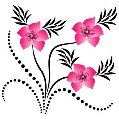 Dekoratif çiçek süsü.