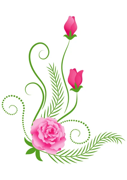 Decoratieve bloemen ornament — Stockvector