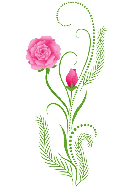 Decoratieve bloemen ornament — Stockvector